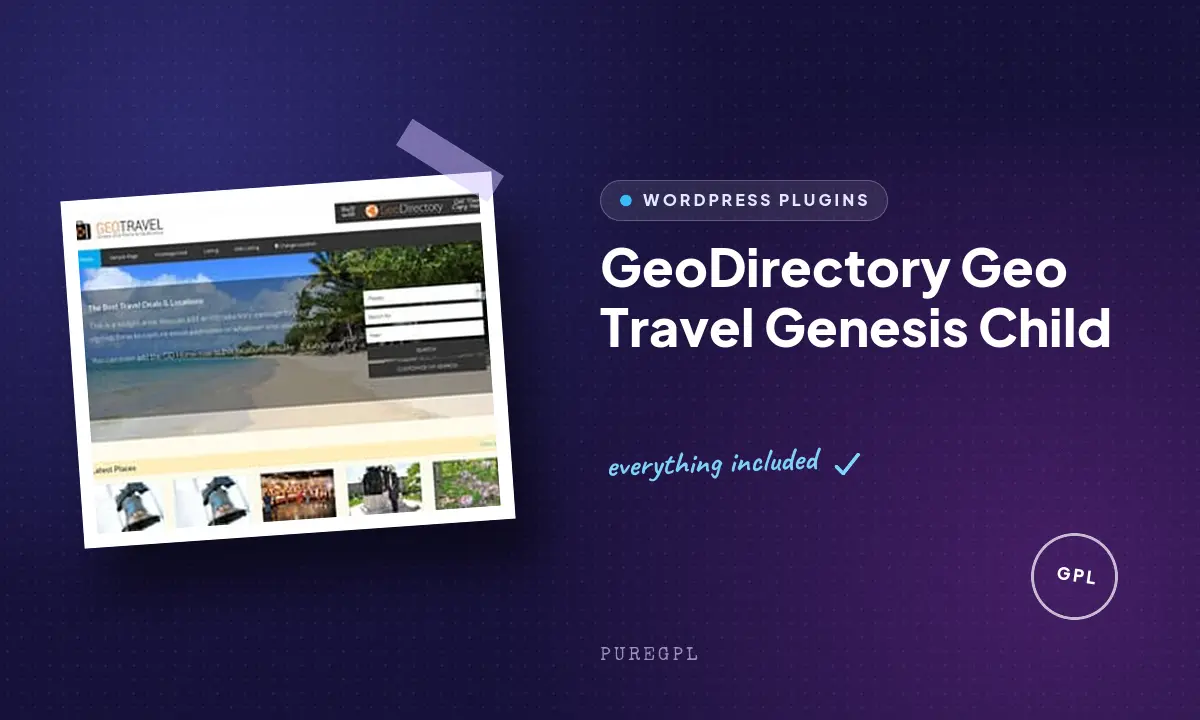 Geodirectory | Geo Travel Genesis Child