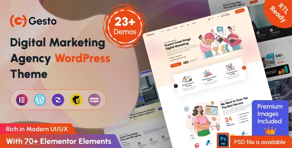 gesto digital marketing agency wordpress theme 1