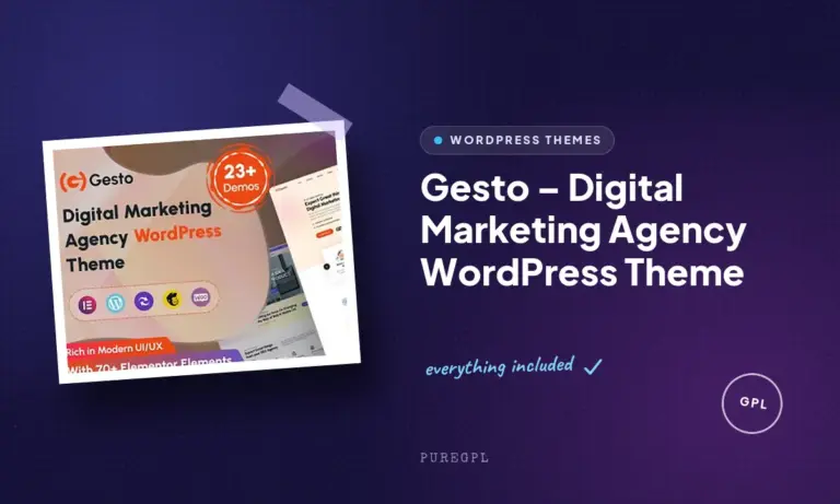 gesto digital marketing agency wordpress theme