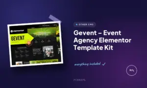 gevent event agency elementor template kit