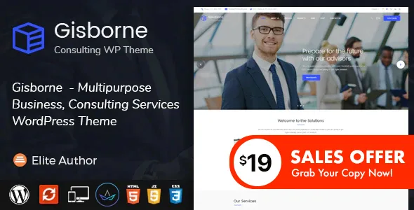 Gisborne – Business, Finance and Consulting WordPress Theme