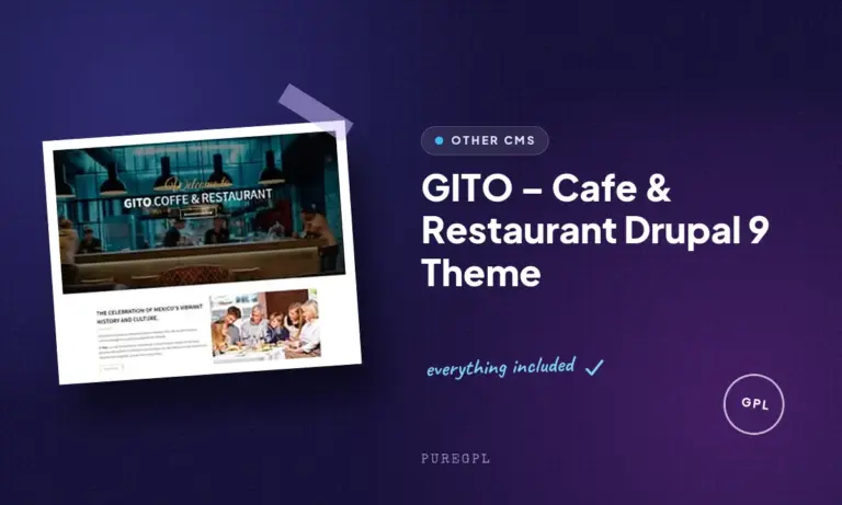 gito cafe restaurant drupal 9 theme