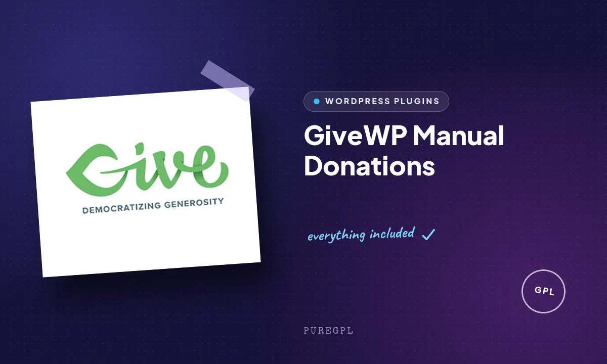 Givewp | Manual Donations