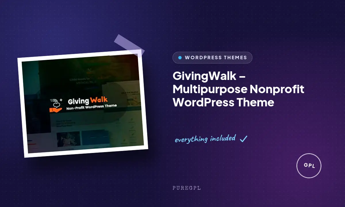 GivingWalk – Multipurpose Nonprofit WordPress Theme