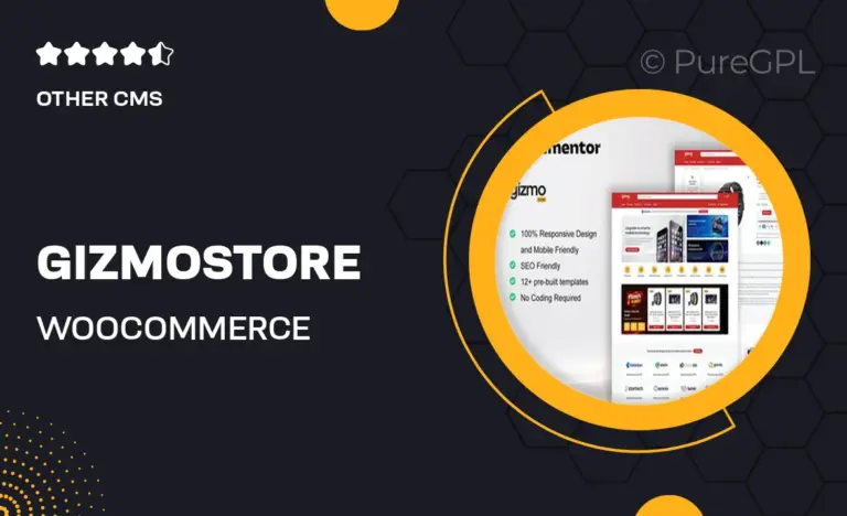 gizmostore woocommerce electronic store elementor template kit