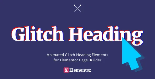 glitch heading for elementor 1
