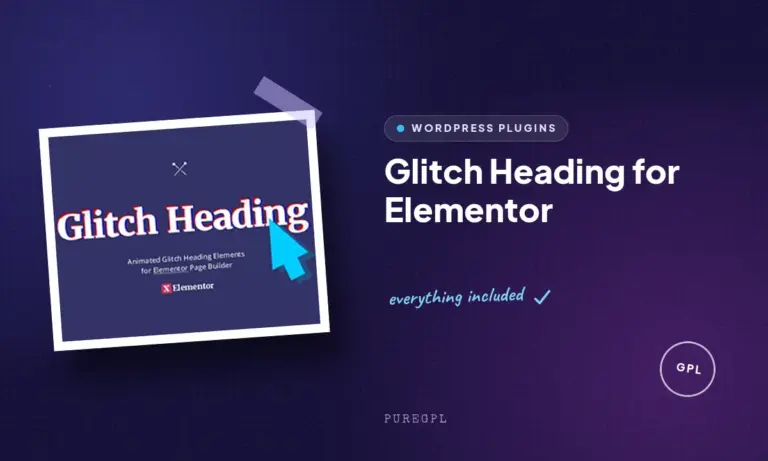 glitch heading for elementor