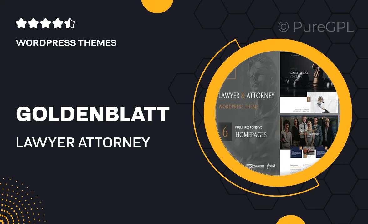 Goldenblatt – Lawyer & Attorney WordPress Theme