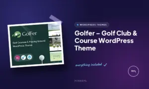 golfer golf club course wordpress theme