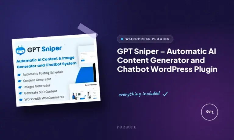 gpt sniper automatic ai content generator and chatbot wordpress plugin