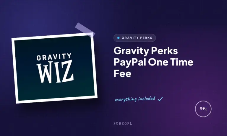gravity perks paypal one time fee