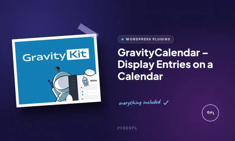 gravitycalendar display entries on a calendar