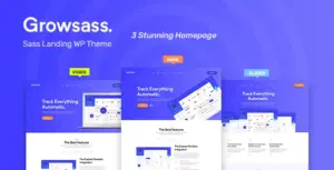 Growsass – Software Landing Page WordPress Theme