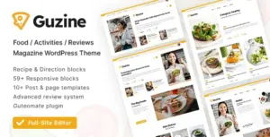 Guzine – Adsense Ready Magazine WordPress Theme for Food Blogging