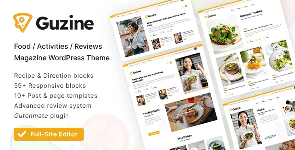 guzine adsense ready magazine wordpress theme for food blogging 1