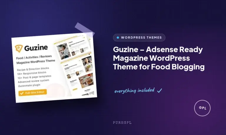 guzine adsense ready magazine wordpress theme for food blogging