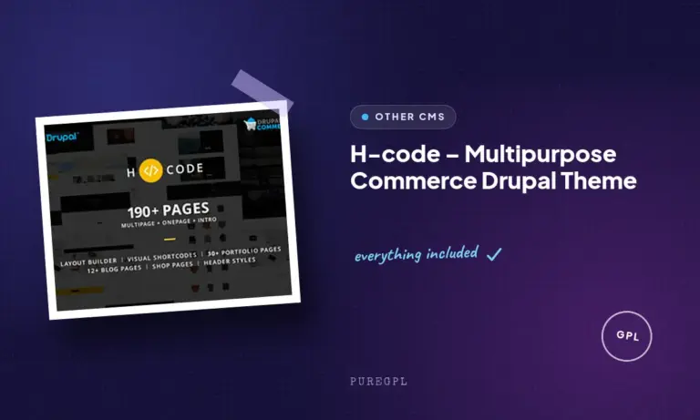 h code multipurpose commerce drupal theme