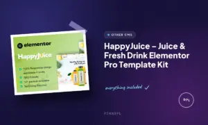 happyjuice juice fresh drink elementor pro template kit