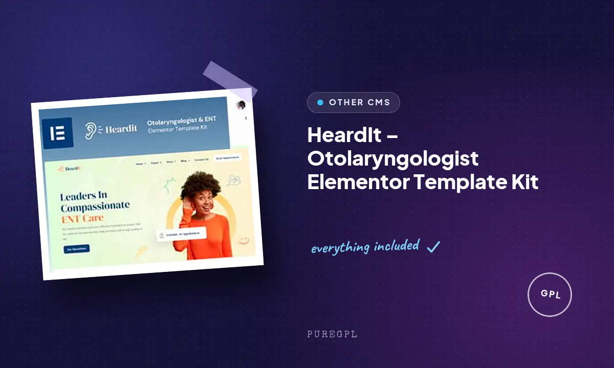 HeardIt – Otolaryngologist Elementor Template Kit