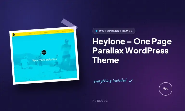heylone one page parallax wordpress theme