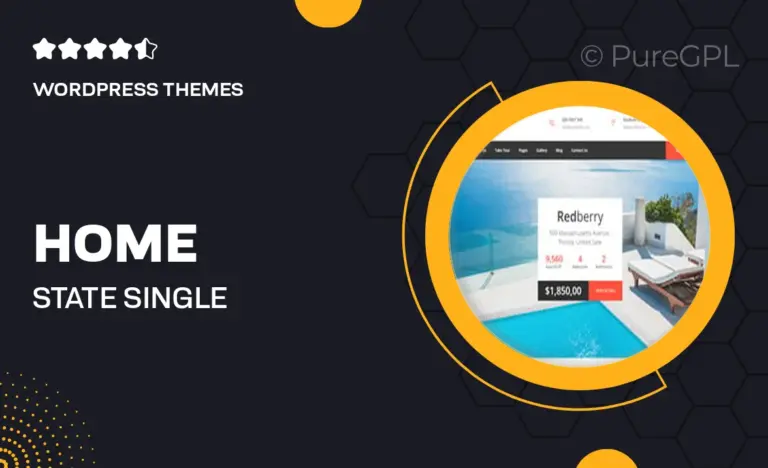 home state single property real estate wordpress theme