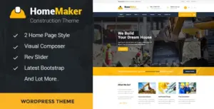 HomeMaker – Construction & Builder WordPress Theme