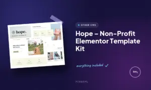 hope non profit elementor template kit