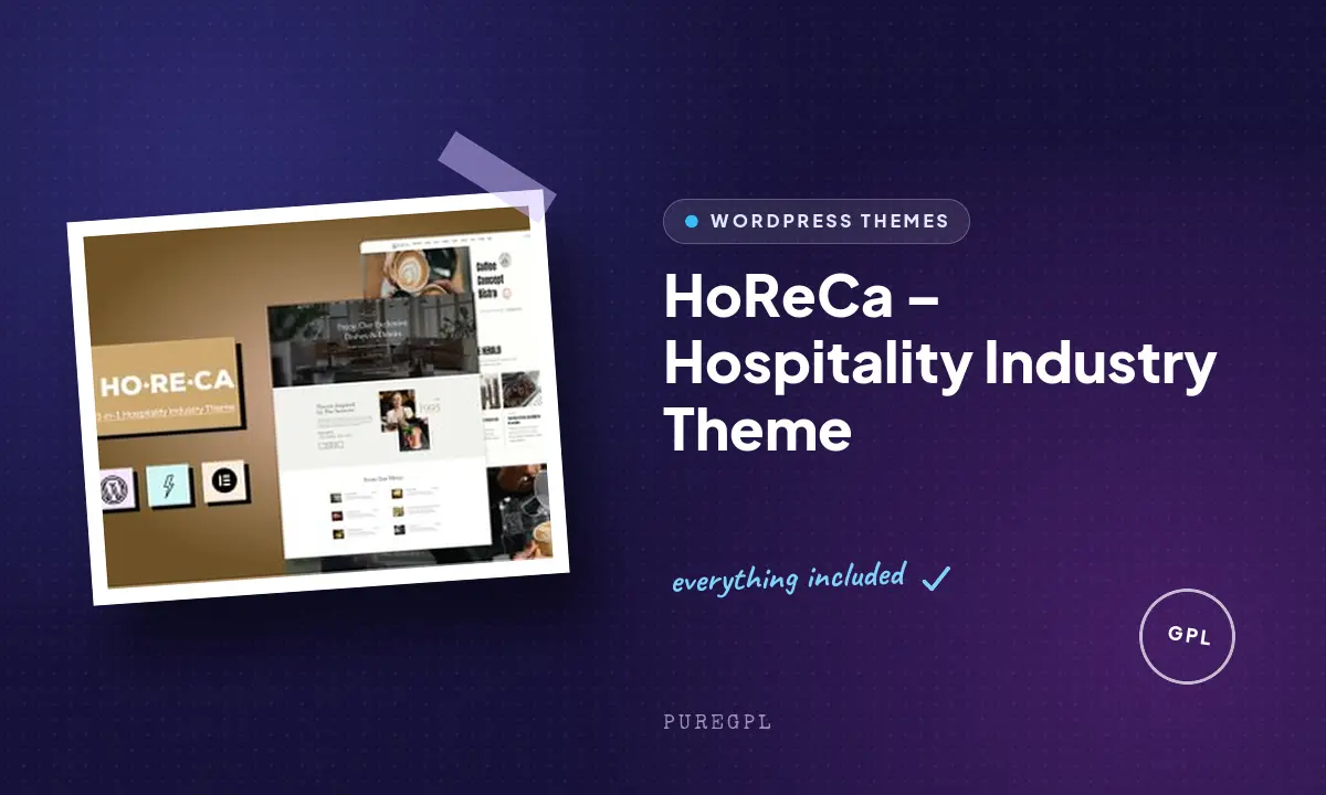 HoReCa – Hospitality Industry Theme