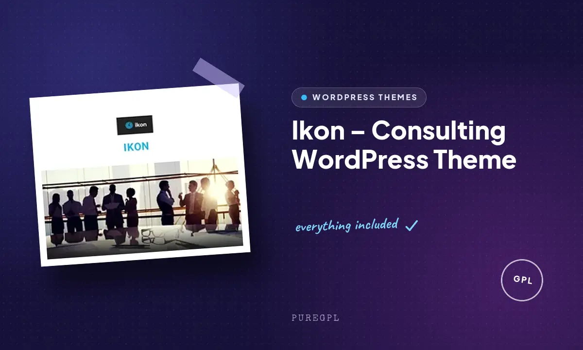 Ikon – Consulting WordPress Theme