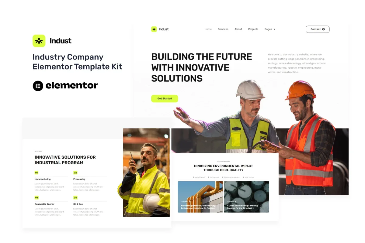 Indust – Industry & Factory Elementor Template Kit
