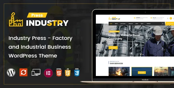 industry press factory and industrial business wordpress theme 1
