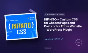 infinito custom css for chosen pages and posts or for entire website wordpress plugin