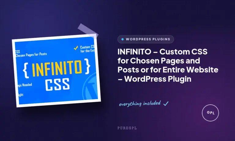 infinito custom css for chosen pages and posts or for entire website wordpress plugin