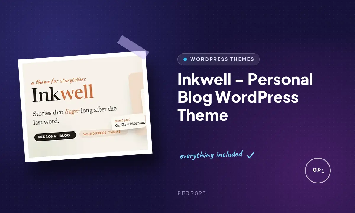 Inkwell – Personal Blog WordPress Theme