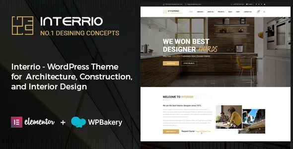 interrio wordpress theme for architecture and interior design 1