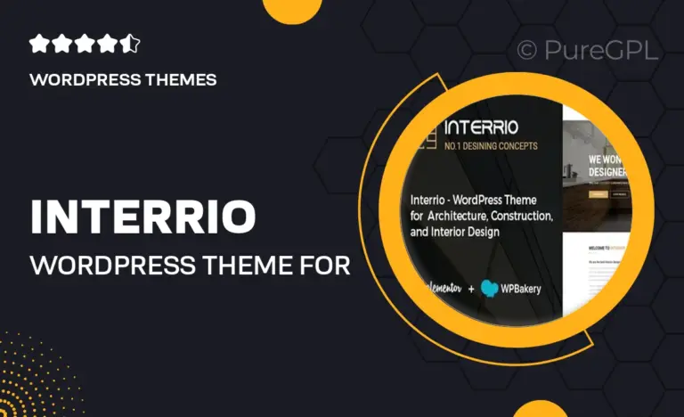 interrio wordpress theme for architecture and interior design