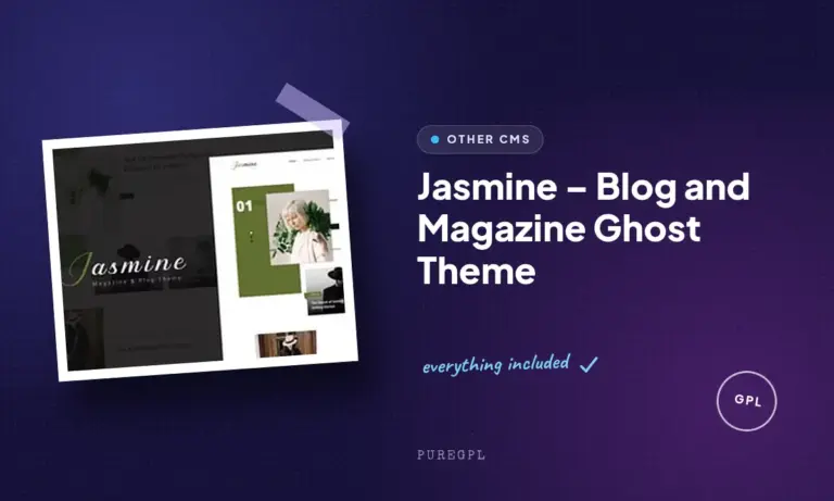jasmine blog and magazine ghost theme