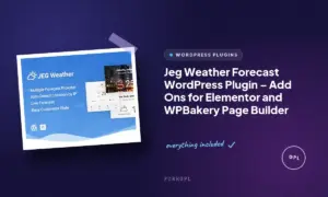jeg weather forecast wordpress plugin add ons for elementor and wpbakery page builder