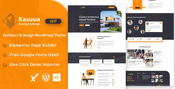 kasuua architect design wordpress theme 1