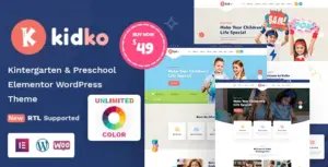 Kidko – Kindergarten & Baby Care WordPress Theme + RTL