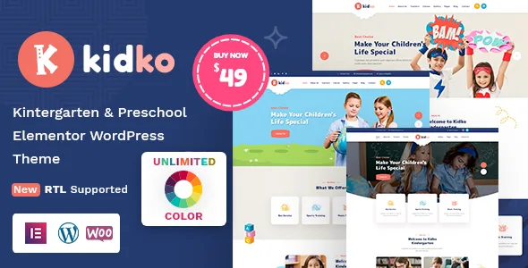 kidko kindergarten baby care wordpress theme rtl 1