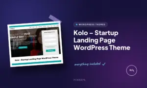 kolo startup landing page wordpress theme