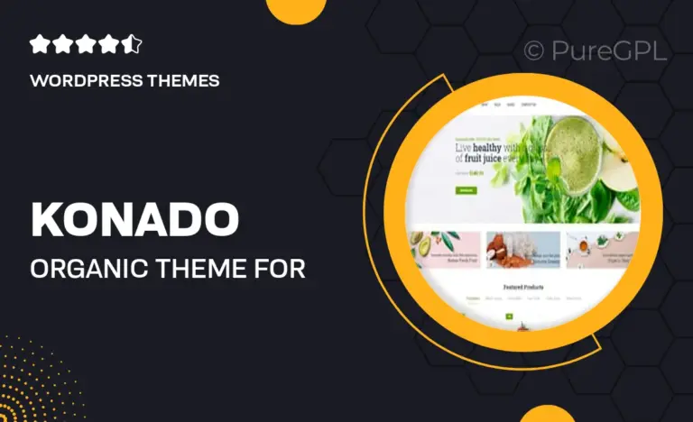 konado organic theme for woocommerce wordpress