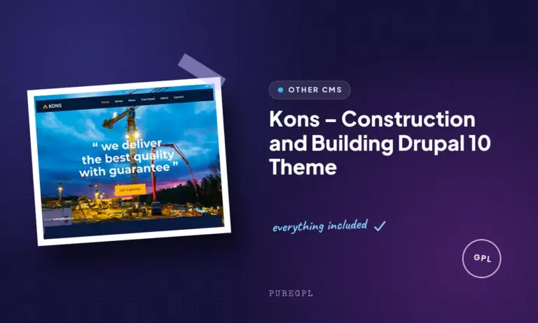kons construction and building drupal 10 theme