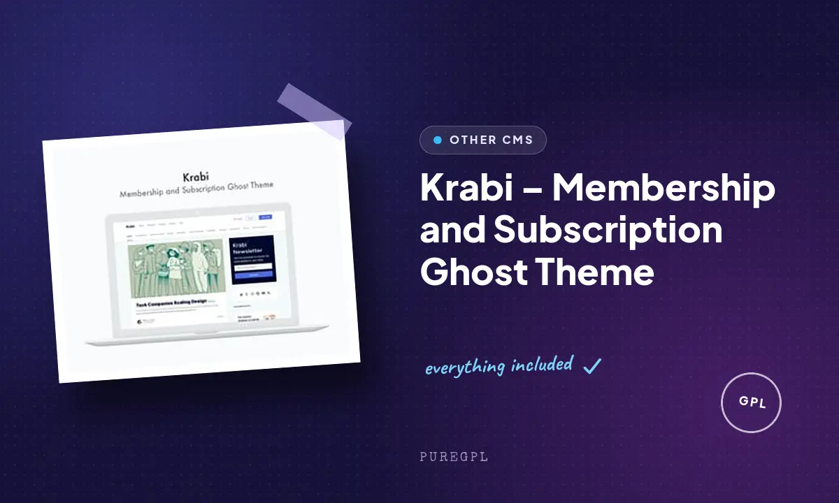 Krabi – Membership and Subscription Ghost Theme