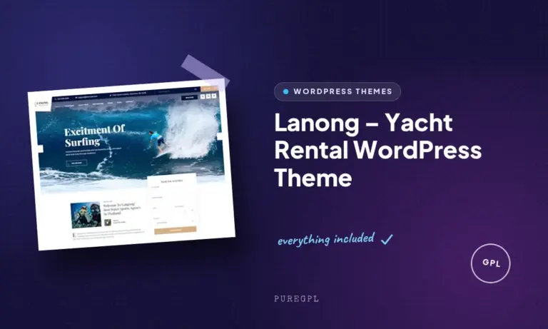 lanong yacht rental wordpress theme