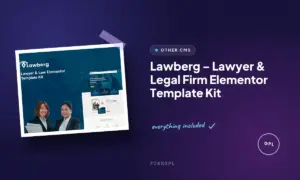 lawberg lawyer legal firm elementor template kit