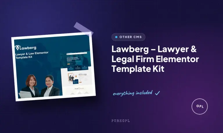lawberg lawyer legal firm elementor template kit