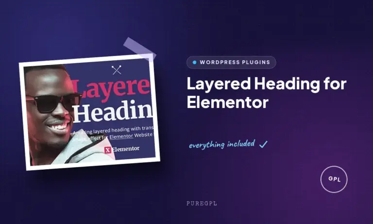 layered heading for elementor