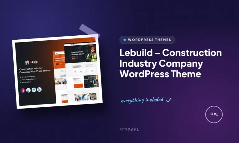 lebuild construction industry company wordpress theme